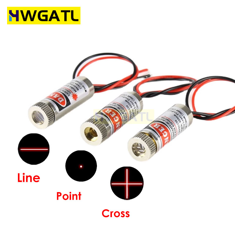 Industrial Laser Head - 650nm 5mW Red Point / Line